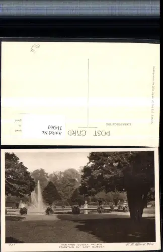 314360,London Hampton Court Palace Fountain in East Garden Springbrunnen