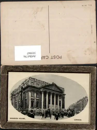 335947,London Mansion House Gebäude Präge Passepartout