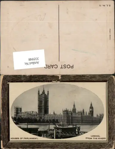 335948,London Houses of Parliament Westminster from the River Präge Passepartout