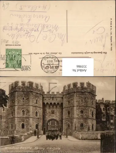 335986,Windsor Castle Schloss Henry VIII Gate Portal Wache