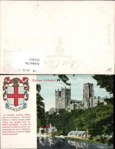351413,Durham Cathedral Kirche Wappen Text