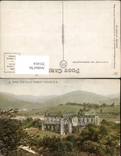 351414,Künstler AK Gwent Tintern Abbey Zisterzienserkloster Ruine