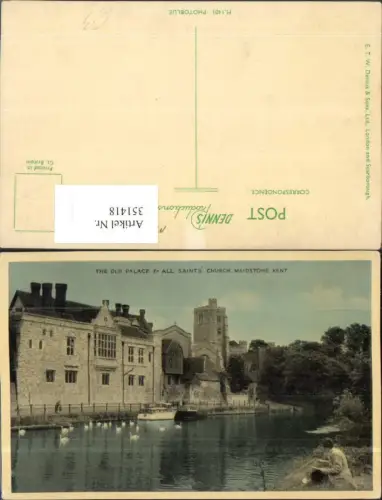 351418,Maidstone Kent The old Palace and all Saints Church Kirche