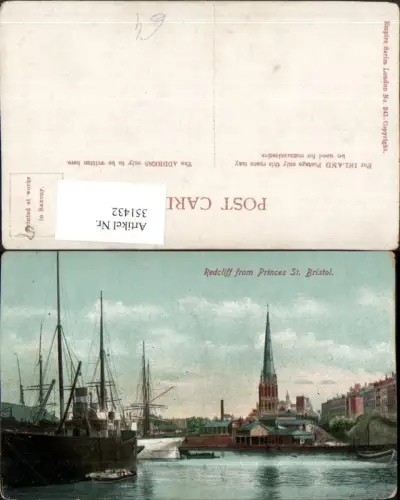 351432,Redcliff from Princes St. Bristol Dampfer Segelschiff
