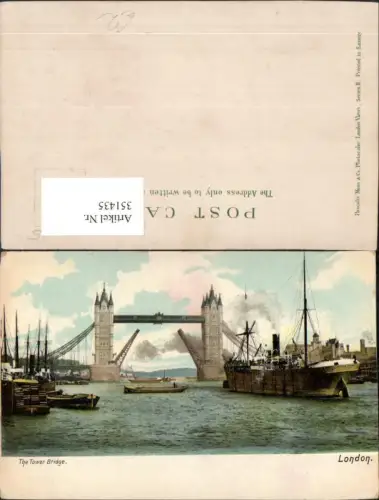 351435,London The Tower Bridge Brücke Dampfer