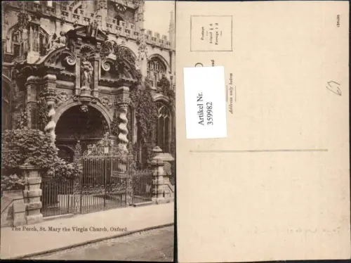 359982,Oxford St. Mary the Virgin Church Porch Kirche Kirchenportal