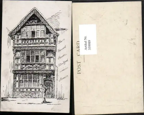 359989,Künstler AK Stratford on Avon Harvard House Haus