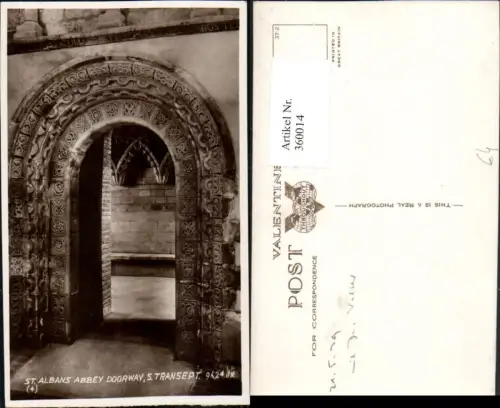 360014,St. Albans Abbey Doorway S. Transept Abtei Portal