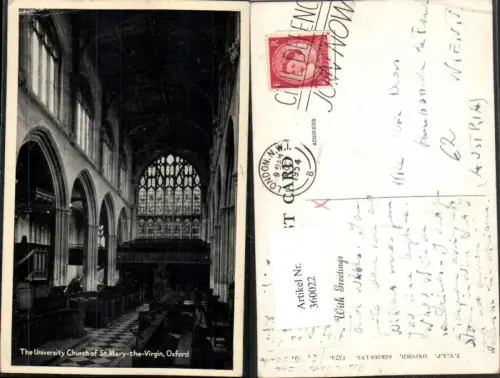 360022,Oxford University Church of St. Mary-the-Virgin Kirche Innenansicht