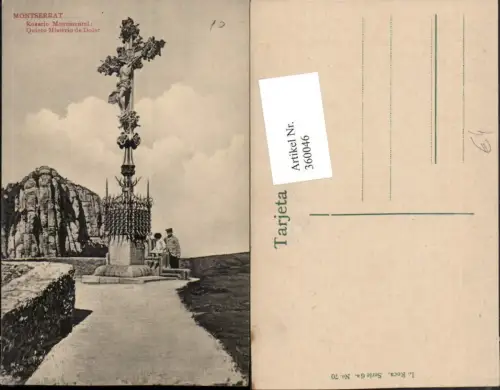 360046,Montserrat Rosario Monumental Quinto Misterio de Dolor Kruzifix Kreuz