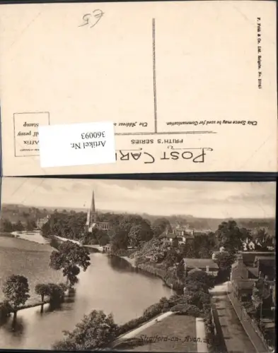 360093,Stratford-on-Avon Teilansicht Kirche Fluss