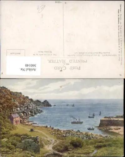 360140,Künstler AK A. R. Quinton Lamorna Cove Küste