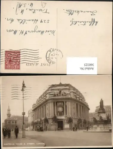 360325,London Australia House and Strand Straßenansicht Denkmal