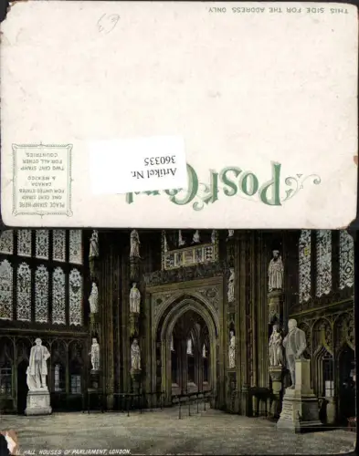 360335,London Houses of Parliament Hall Saal Statuen
