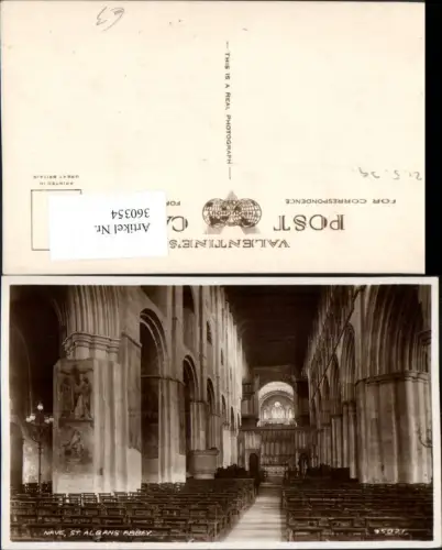 360354,St. Albans Abbey Abtei Nave Innenansicht Orgel