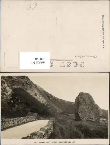 360378,Isle of Wight Blackgang The Undercliff Straße Felsen