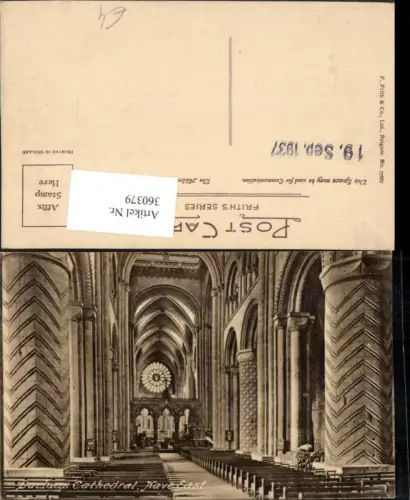 360379,Durham Cathedral Nave East Kirche Innenansicht