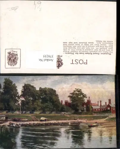 379235,Künstler AK England London Hampton Court Palace from the Thames Schloss Fluss