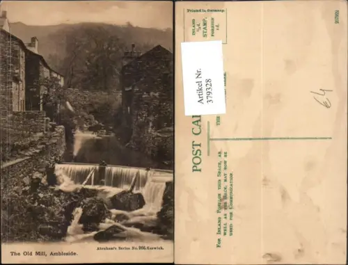 379328,England Ambleside The Old Mill Wassermühle Mühle Wehr