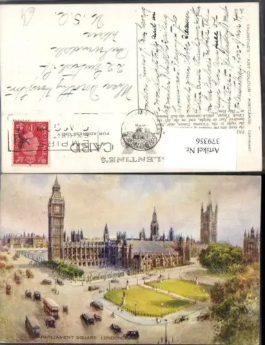 379356,Künstler AK England London Parliament Square Gebäude Big Ben