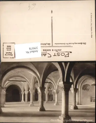 379378,England Canterbury Cathedral Crypt Krypta Säulen