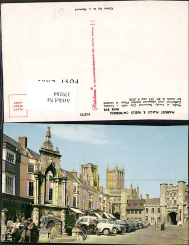 379384,England Wells Market Place and Wells Cathedral Marktplatz Kirche