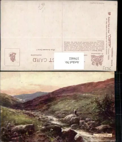 379402,Künstler AK England Dartmoor near Okery Bridge Landschaft pub Raphael Tuck e Sons 7633