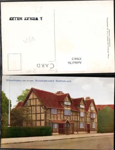379415,England Stratford-on-Avon Shakespeare Birthplace Geburtshaus