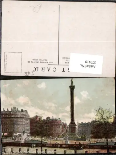 379419,England London Trafalgar Square Nelsons Column Säule