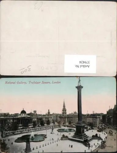 379424,England London Trafalgar Square National Gallery Säule Brunnen