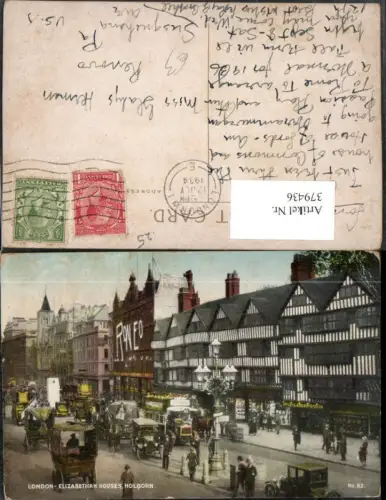 379436,England London Elizabethan Houses Holborn Straßenansicht