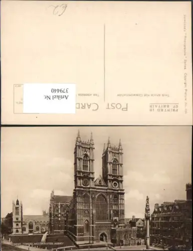379440,England London Westminster Abbey West Towers Kirche