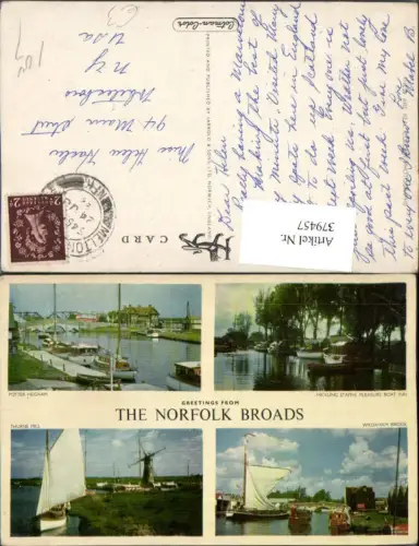 379457,England Norfolk Broads Potter Heigham Hickling Staithe Thurne Mill Mühle Mehrbildkarte