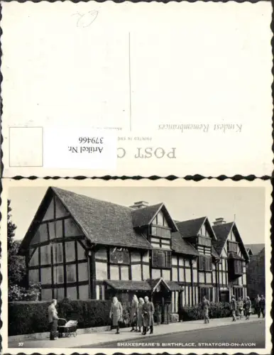 379466,England Stratford-on-Avon Shakespeare Birthplace Geburtshaus