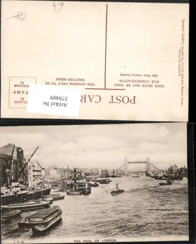 379489,England London The Pool Fluss Anlegestelle Dampfer Boote Brücke