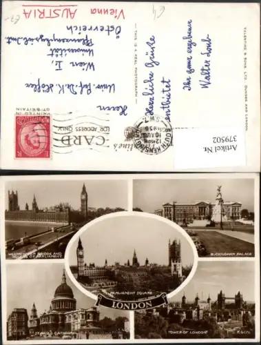 379502,England London Houses of Parliament Buckingham Palace Tower of London Mehrbildkarte