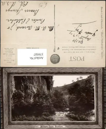 379507,England Buxton Millers Dale Landschaft Felswand Passepartout