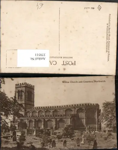 379511,England Chester Northwich Witton Church and Cemetery Kirche Friedhof