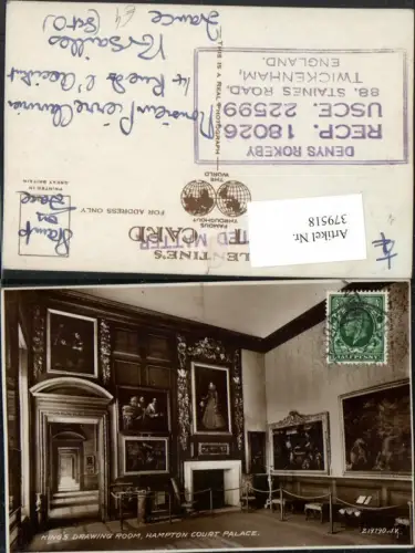 379518,England London Hampton Court Palace Schloss Kings Drawing Room Innenansicht