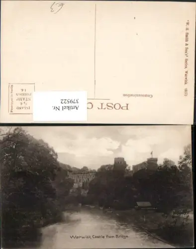 379522,England Warwick Castle from Bridge Burg