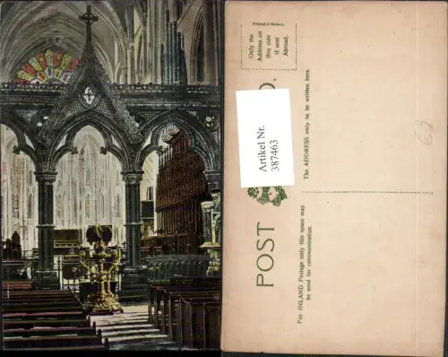 387463,England Durham Cathedral The Screen Kirche Innenansicht