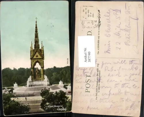 387740,Great Britain England London Albert Memorial Denkmal