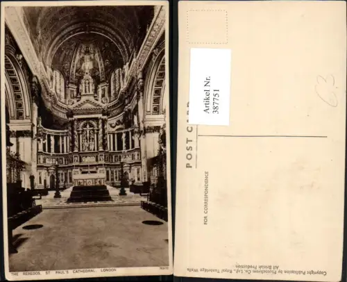 387751,Great Britain England London St. Pauls Cathedral Reredos Kirche Innenansicht