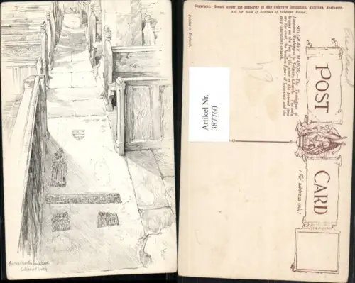 387760,Künstler AK Great Britain England Sulgrave Church Tombstone of Laurence Washington