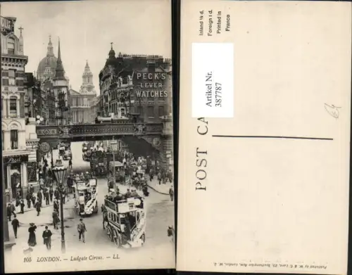 387787,Great Britain England London Ludgate Circus Doppeldecker Brücke