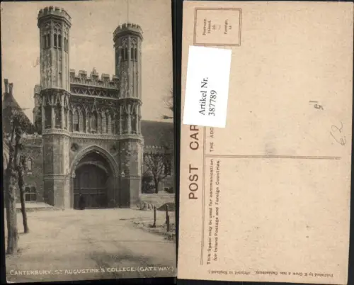 387789,Great Britain England Canterbury St. Augustines College Schule Türme