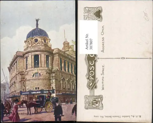 387807,Künstler AK Great Britain England London Gaiety Theatre Theater Kutsche