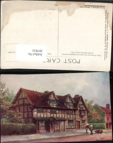 387833,Künstler AK W. W. Quatremain Great Britain England Stratford-on-Avon Birthplace Shakespeare