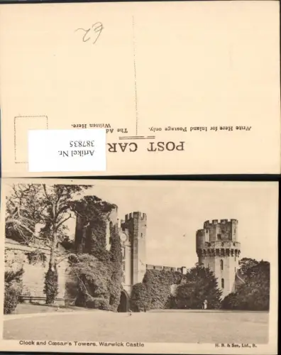387835,Great Britain England Warwick Castle Clock and Caesars Towers Turm