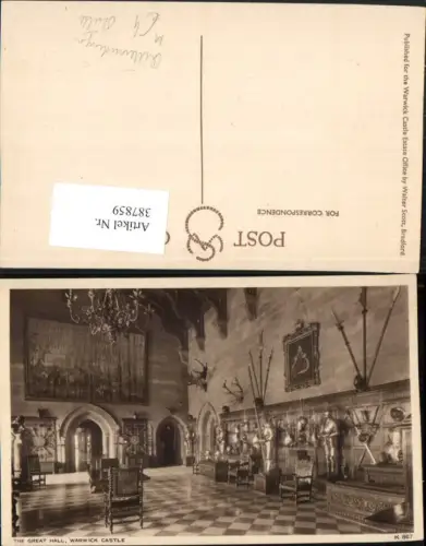 387859,Great Britain England Warwick Castle Great Hall Rittersaal Rüstungen Ritter